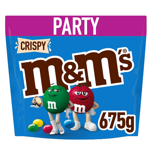 M&M'S CRISPY MILK CHOCOLATE PARTY MIX BULK SNACK 675G