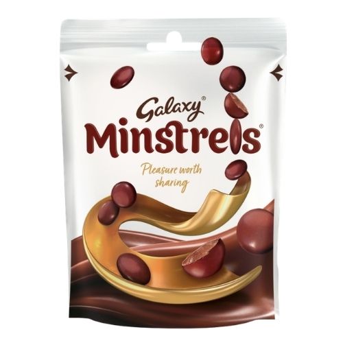 GALAXY MINSTRELS MILK CHOCOLATE BUTTONS POUCH BAG 118G