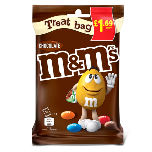 M&M'S MILK CHOCOLATE BITES TREAT BAG PMP £1.69 82G