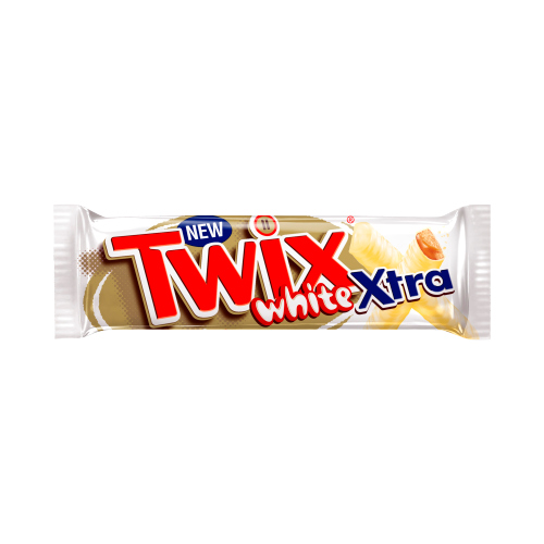 TWIX XTRA WHITE CHOCOLATE BISCUIT TWIN BARS 75G