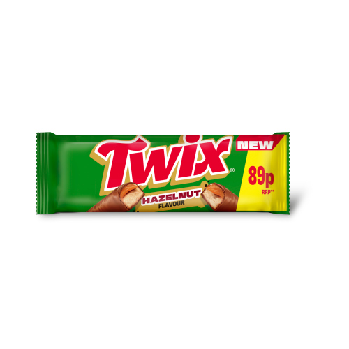 TWIX XTRA HAZELNUT MILK CHOCOLATE BAR PMP 89P 46G