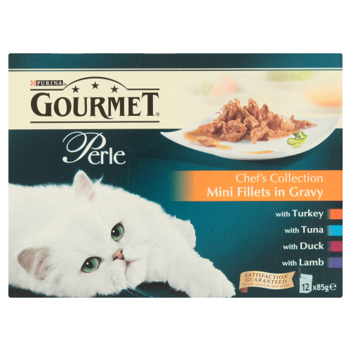 GOURMET PERLE CAT FOOD CHEFS COLLECTION MIXED 12PK 85G