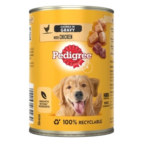 PEDIGREE ADULT WET DOG FOOD TIN CHICKEN IN GRAVY 400G