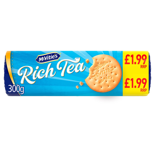 MCVITIE'S RICH TEA CLASSIC BISCUITS PMP £1.99 300G