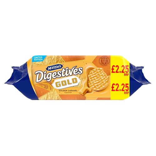 MCVITIE'S GOLD CHOCOLATE DIGESTIVE BISCUITS PMP £2.25 232G