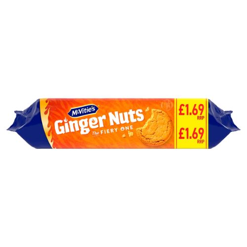 MCVITIE'S GINGER NUTS BISCUITS PMP £1.69 250G