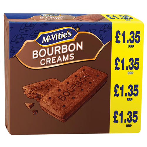 MCVITIE'S BOURBON CREAM BISCUITS PMP £1.35 300G