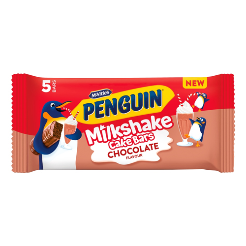 MCVITIE'S PENGUIN CHOCOLATE MILKSHAKE CAKE BAR 5PK 141G