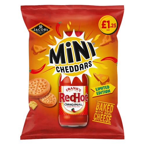 JACOB'S MINI CHEDDARS FUEGO FLAVOUR 1 PMP £1.25 90G
