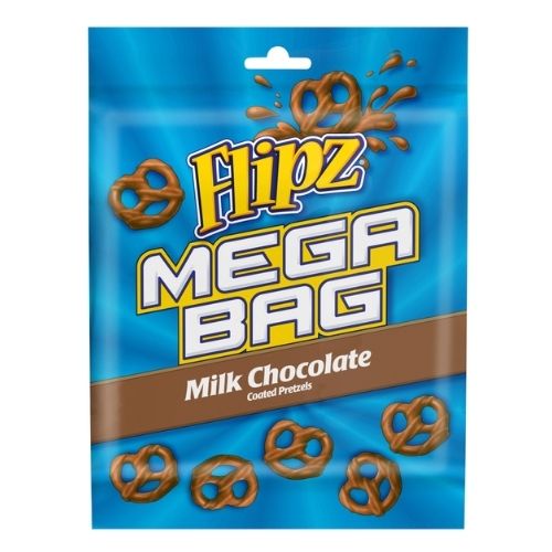 FLIPZ MEGA BAG MILK CHOCOLATE COATED PRETZELS 150G