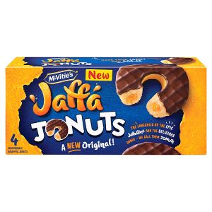 MCVITIE'S JAFFA CAKES ORIGINAL JAFFA JONUTS BISCUITS 4PK 172G