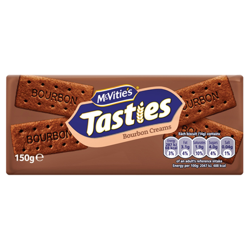 MCVITIE'S TASTIES BOURBON CREAM BISCUITS 36X 150G