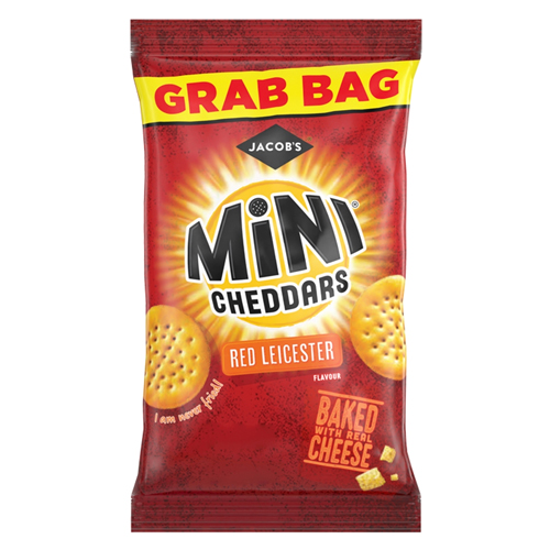 JACOB'S MINI CHEDDARS RED LEICESTER FLAVOUR GRAB BAG 45G