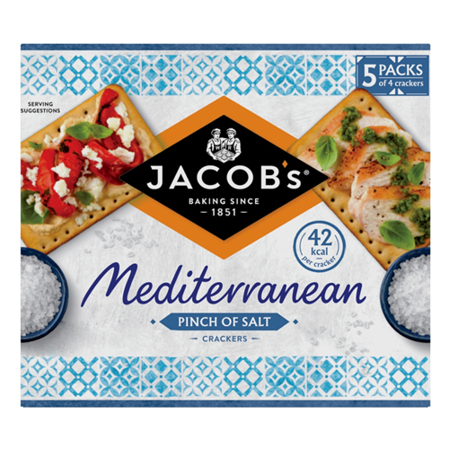JACOB'S JACOB'S MEDITERRANEAN SALTED 5PK 190G