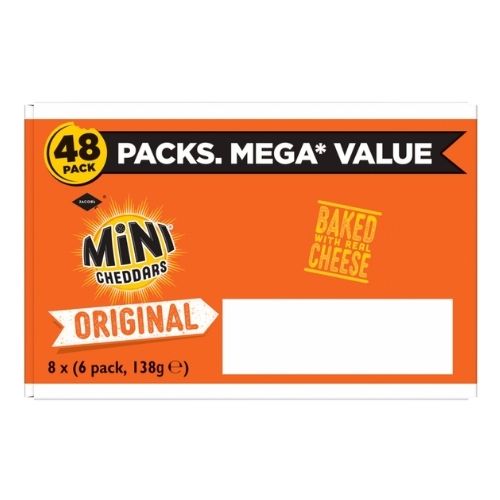 JACOB'S MINI CHEDDARS ORIGINAL BAKED SNACKS 6PK 23G