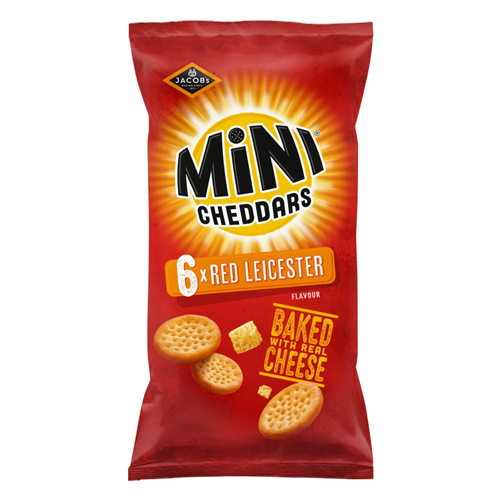 JACOB'S MINI CHEDDARS RED LEICESTER 6PK 23G
