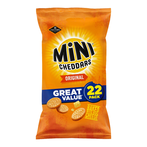 JACOB'S MINI CHEDDARS ORIGINAL BAKED 22PK 506G