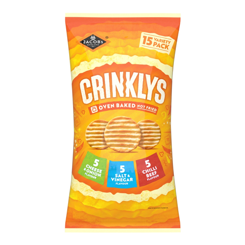 JACOB'S CRINKLYS VARIETY BAKED15PK 23G