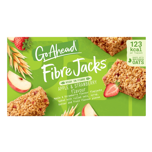 GO AHEAD FIBREJACKS APPLE & STRAWBERRY 4PK 118.9G