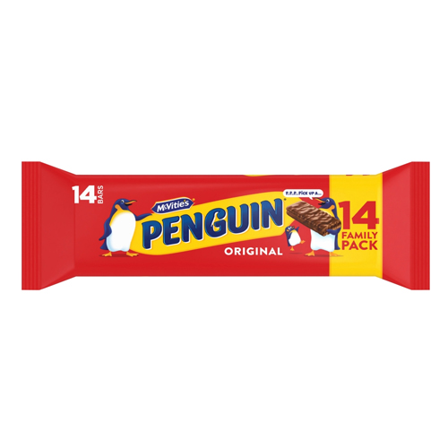 MCVITIE'S PENGUIN MILK CHOCOLATE BISCUIT BAR 14PK 344.4G