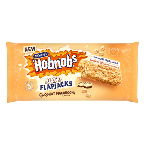 MCVITIE'S HOBNOBS OATY FLAPJACKS COCONUT MACAROON 5PK 155G