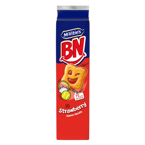 MCVITIE'S BN STRAWBERRY FALVOUR BISCUITS 285G