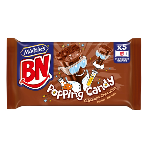 MCVITIE'S BN POPPING CANDY CHOCOLATE CAKE BARS 5PK 130G