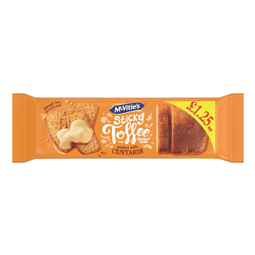 MCVITIE'S STICKY TOFFEE CAKE PMP £1.25 238G