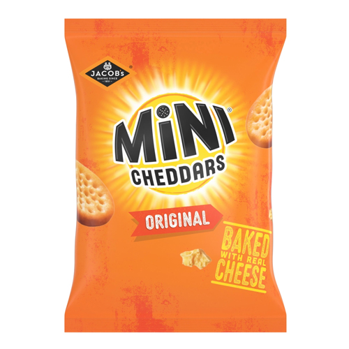 JACOB'S MINI CHEDDARS ORIGINAL BAKED SNACKS HANDY PACK 44 X 35G