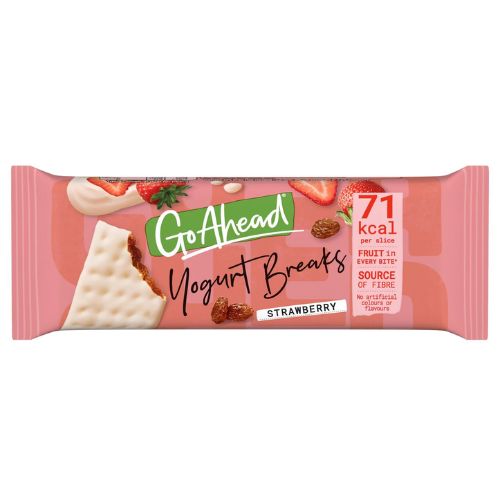 GO AHEAD YOGURT BREAKS STRAWBERRY BISCUIT SNACK BAR 35.5G