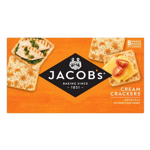 JACOB'S CREAM CRACKER SNACK 8PK 185G