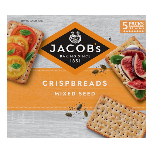 JACOB'S CRISPBREADS MIXED SEED 5PK 190G