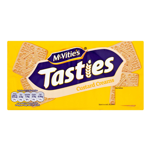 MCVITIE'S TASTIES CUSTARD CREAMS BISCUITS 300G