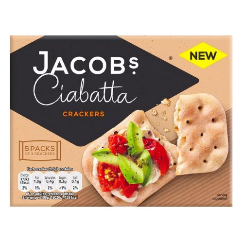 JACOB'S LUNCH BAKES CIABATTA CRACKERS 140G
