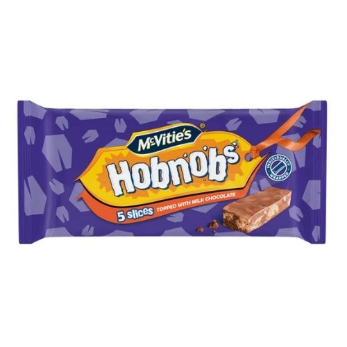 MCVITIE'S HOBNOB MILK CHOCOLATE SLICES CAKE BARS 5PK 129G