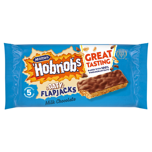 MCVITIE'S HOBNOBS OATY FLAPJACKS MILK CHOCOLATE 5PK 132G