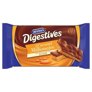 MCVITIE'S DIGESTIVE CARAMEL SLICES CAKE BARS 5PK 110G