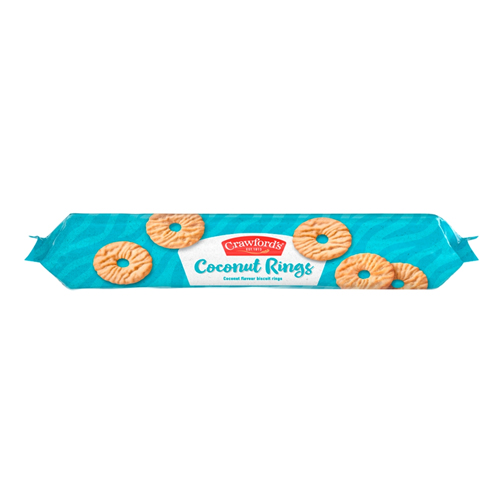 CRAWFORD'S COCONUT RINGS BISCUITS 300G