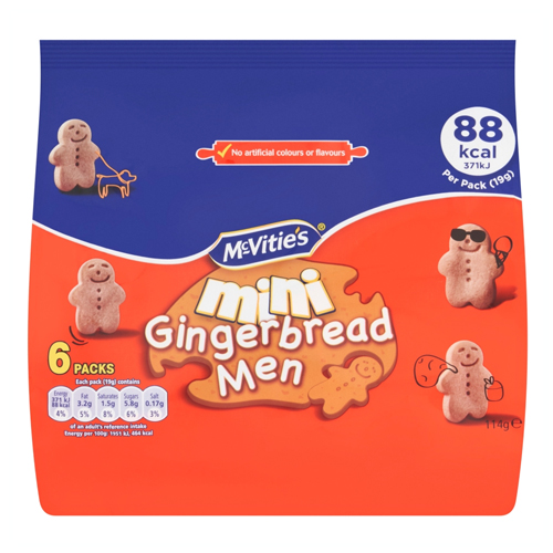 MCVITIE'S MINI GINGERBREAD MEN BISCUITS 6PK 19G