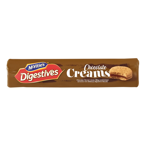 MCVITIE'S DIGESTIVES CREAMS CHOCOLATE BISCUITS 168G