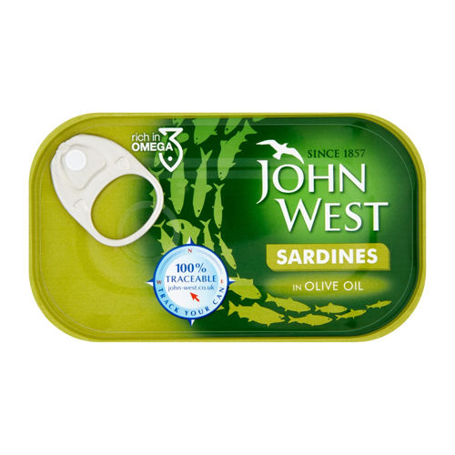 JOHN WEST SARDINES IN OLIVE OIL 120G