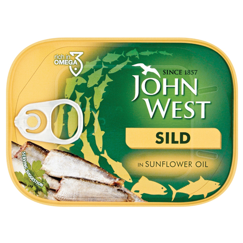 JOHN WEST SILD IN SUNFLOWER OIL 110G