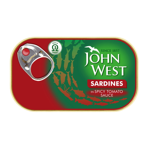 JOHN WEST SARDINES IN SPICY TOMATO SAUCE 120G