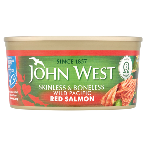 JOHN WEST RED SALMON SKINLESS & BONELESS 170G