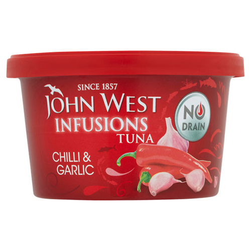 JOHN WEST TUNA INFUSION CHILLI & GARLIC 80G