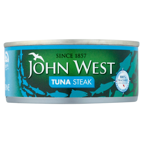 JOHN WEST TUNA STEAK IN BRINE 160G