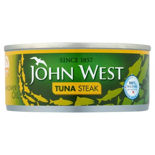 JOHN WEST TUNA STEAK IN SUNFLOWER OIL 160G