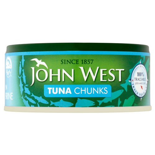 JOHN WEST TUNA CHUNKS IN BRINE 145G