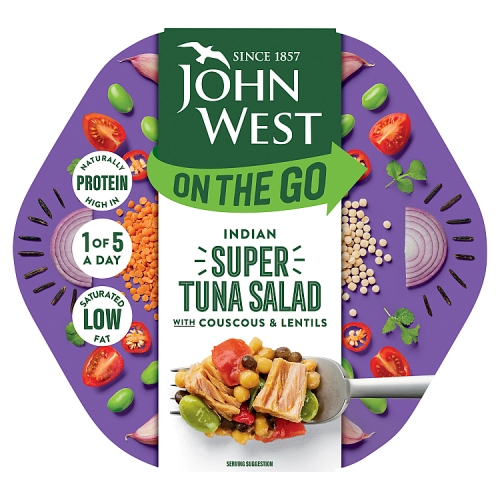 JOHN WEST ON THE GO INDIAN SUPER TUNA SALAD 220G