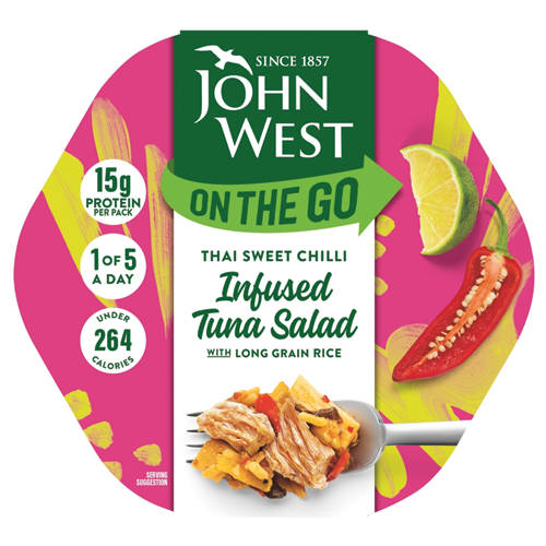 JOHN WEST ON THE GO THAI SWEET CHILLI INFUSED TUNA SALAD 220G